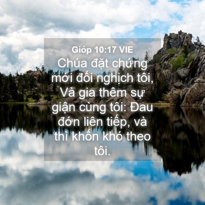 Picture 04 - Gióp 10:17 VIE - Chúa đặt chứng mới đối nghịch tôi, - Bible Verse Picture