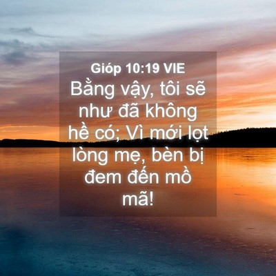 Picture 04 - Gióp 10:19 VIE - Bằng vậy, tôi sẽ như đã không hề - Bible Verse Picture