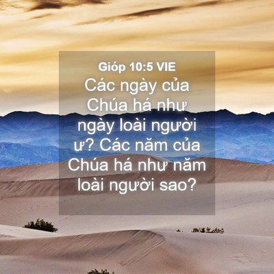 Picture 04 - Gióp 10:5 VIE - Các ngày của Chúa há như ngày loài - Bible Verse Picture