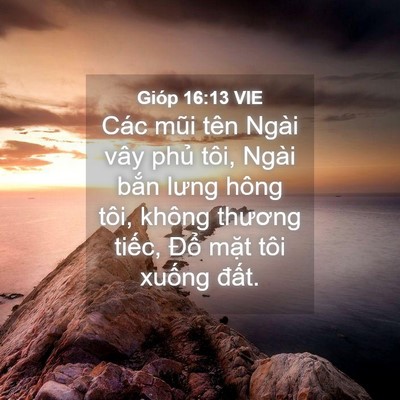 Picture 04 - Gióp 16:13 VIE - Các mũi tên Ngài vây phủ tôi, Ngài bắn - Bible Verse Picture
