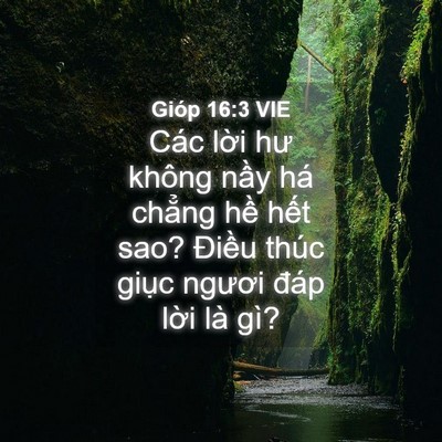 Picture 04 - Gióp 16:3 VIE - Các lời hư không nầy há chẳng hề - Bible Verse Picture