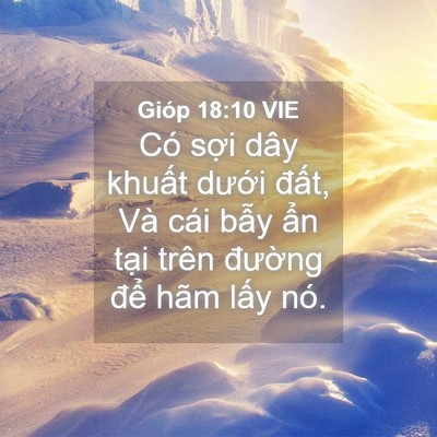 Picture 04 - Gióp 18:10 VIE - Có sợi dây khuất dưới đất, Và cái - Bible Verse Picture
