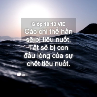 Picture 04 - Gióp 18:13 VIE - Các chi thể hắn sẽ bị tiêu nuốt, - Bible Verse Picture