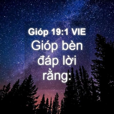 Picture 04 - Gióp 19:1 VIE - Gióp bèn đáp lời - Bible Verse Picture