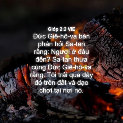 Picture 04 - Gióp 2:2 VIE - Đức Giê-hô-va bèn phán hỏi Sa-tan - Bible Verse Picture