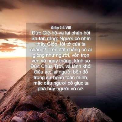 Picture 04 - Gióp 2:3 VIE - Đức Giê-hô-va lại phán hỏi Sa-tan - Bible Verse Picture