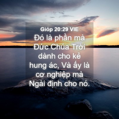 Picture 04 - Gióp 20:29 VIE - Đó là phần mà Đức Chúa Trời dành cho - Bible Verse Picture