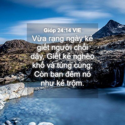 Picture 04 - Gióp 24:14 VIE - Vừa rạng ngày kẻ giết người chổi - Bible Verse Picture