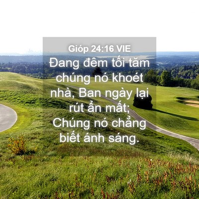 Picture 04 - Gióp 24:16 VIE - Đang đêm tối tăm chúng nó khoét nhà, - Bible Verse Picture