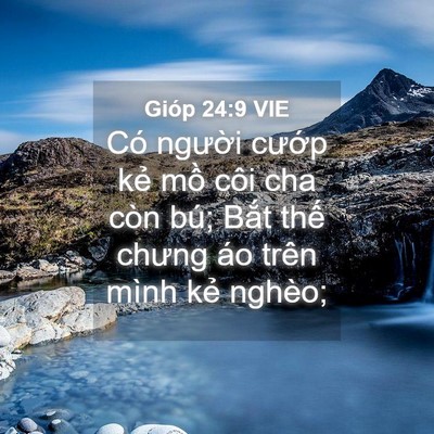 Picture 04 - Gióp 24:9 VIE - Có người cướp kẻ mồ côi cha còn bú; - Bible Verse Picture