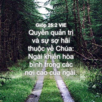 Picture 04 - Gióp 25:2 VIE - Quyền quản trị và sự sợ hãi thuộc - Bible Verse Picture