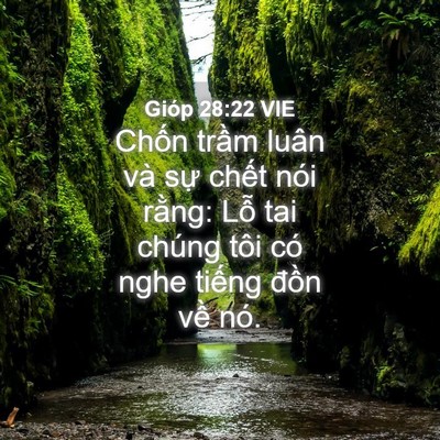 Picture 04 - Gióp 28:22 VIE - Chốn trầm luân và sự chết nói rằng: - Bible Verse Picture