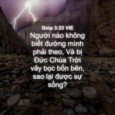 Picture 04 - Gióp 3:23 VIE - Người nào không biết đường mình - Bible Verse Picture