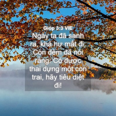 Picture 04 - Gióp 3:3 VIE - Ngày ta đã sanh ra, khá hư mất đi; Còn - Bible Verse Picture