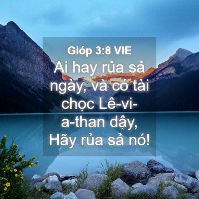 Picture 04 - Gióp 3:8 VIE - Ai hay rủa sả ngày, và có tài chọc - Bible Verse Picture