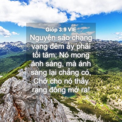 Picture 04 - Gióp 3:9 VIE - Nguyện sao chạng vạng đêm ấy phải - Bible Verse Picture