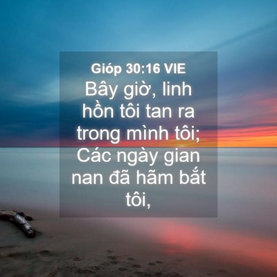 Picture 04 - Gióp 30:16 VIE - Bây giờ, linh hồn tôi tan ra trong mình - Bible Verse Picture