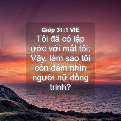 Picture 04 - Gióp 31:1 VIE - Tôi đã có lập ước với mắt tôi; - Bible Verse Picture