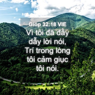 Picture 04 - Gióp 32:18 VIE - Vì tôi đã đầy dẫy lời nói, Trí trong - Bible Verse Picture