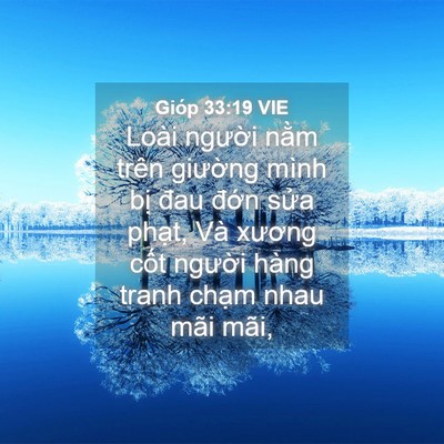 Picture 04 - Gióp 33:19 VIE - Loài người nằm trên giường mình bị - Bible Verse Picture