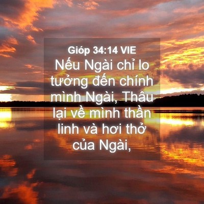 Picture 04 - Gióp 34:14 VIE - Nếu Ngài chỉ lo tưởng đến chính mình - Bible Verse Picture