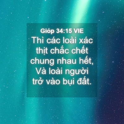 Picture 04 - Gióp 34:15 VIE - Thì các loài xác thịt chắc chết chung - Bible Verse Picture