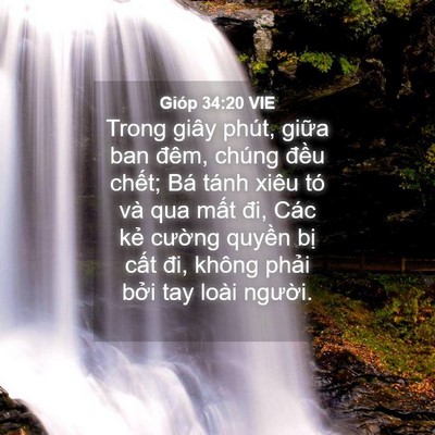 Picture 04 - Gióp 34:20 VIE - Trong giây phút, giữa ban đêm, chúng - Bible Verse Picture