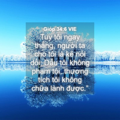 Picture 04 - Gióp 34:6 VIE - Tuy tôi ngay thẳng, người ta cho tôi là - Bible Verse Picture