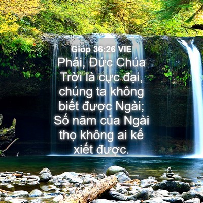 Picture 04 - Gióp 36:26 VIE - Phải, Đức Chúa Trời là cực đại, - Bible Verse Picture
