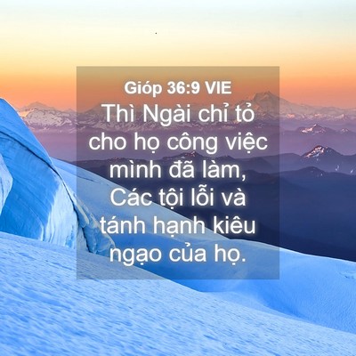 Picture 04 - Gióp 36:9 VIE - Thì Ngài chỉ tỏ cho họ công việc mình - Bible Verse Picture