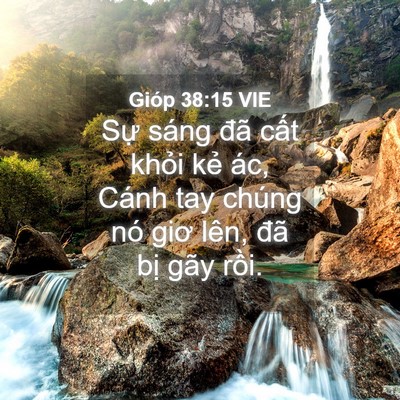Picture 04 - Gióp 38:15 VIE - Sự sáng đã cất khỏi kẻ ác, Cánh tay - Bible Verse Picture