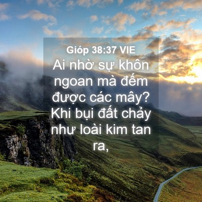 Picture 04 - Gióp 38:37 VIE - Ai nhờ sự khôn ngoan mà đếm được - Bible Verse Picture