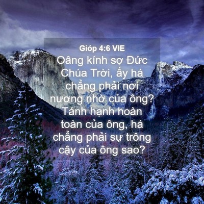 Picture 04 - Gióp 4:6 VIE - Oâng kính sợ Đức Chúa Trời, ấy há - Bible Verse Picture