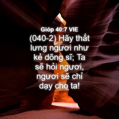 Picture 04 - Gióp 40:7 VIE - (040-2) Hãy thắt lưng ngươi như kẻ dõng - Bible Verse Picture