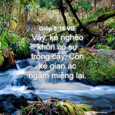 Picture 04 - Gióp 5:16 VIE - Vậy, kẻ nghèo khốn có sự trông cậy, - Bible Verse Picture