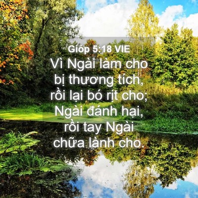 Picture 04 - Gióp 5:18 VIE - Vì Ngài làm cho bị thương tích, rồi - Bible Verse Picture