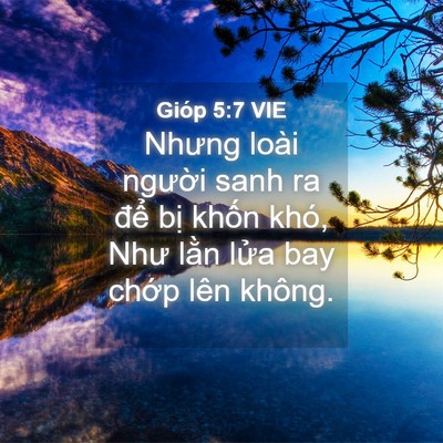 Picture 04 - Gióp 5:7 VIE - Nhưng loài người sanh ra để bị khốn - Bible Verse Picture