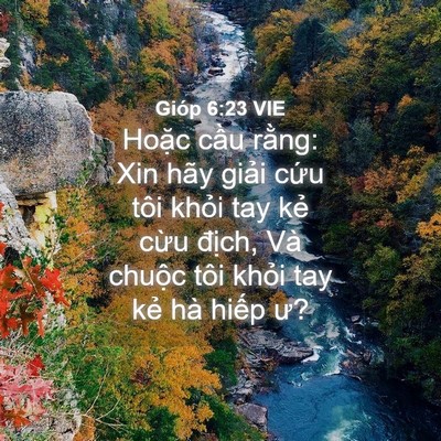 Picture 04 - Gióp 6:23 VIE - Hoặc cầu rằng: Xin hãy giải cứu tôi - Bible Verse Picture