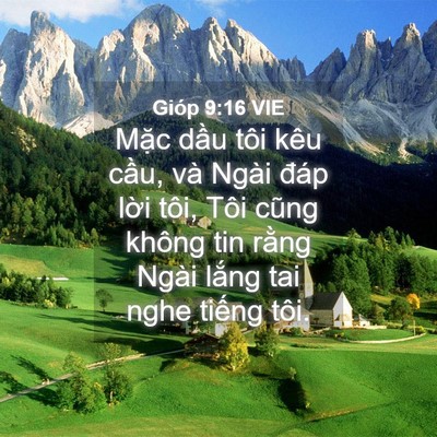 Picture 04 - Gióp 9:16 VIE - Mặc dầu tôi kêu cầu, và Ngài đáp - Bible Verse Picture