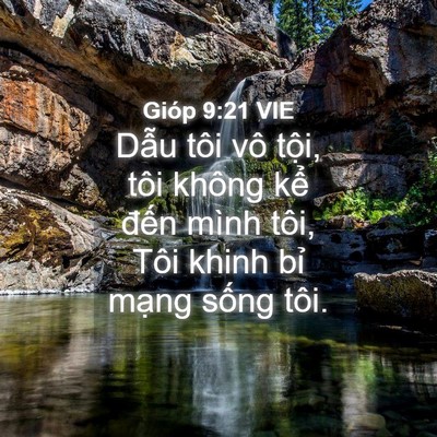 Picture 04 - Gióp 9:21 VIE - Dẫu tôi vô tội, tôi không kể đến - Bible Verse Picture