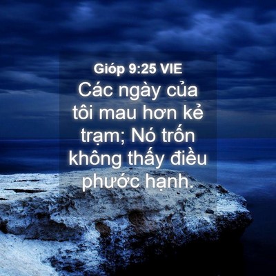 Picture 04 - Gióp 9:25 VIE - Các ngày của tôi mau hơn kẻ trạm; Nó - Bible Verse Picture