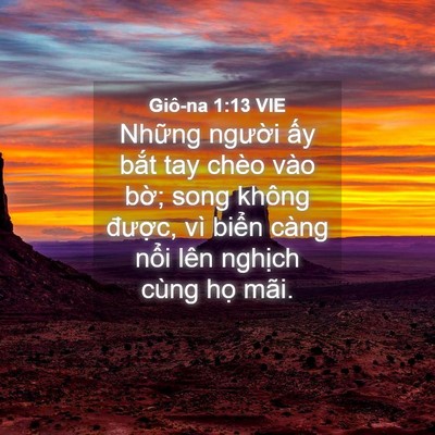 Picture 04 - Giô-na 1:13 VIE - Những người ấy bắt tay chèo vào bờ; - Bible Verse Picture