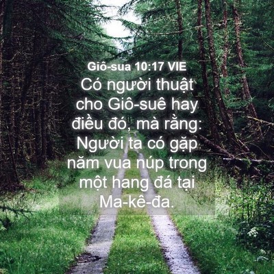 Picture 04 - Giô-sua 10:17 VIE - Có người thuật cho Giô-suê hay điều - Bible Verse Picture