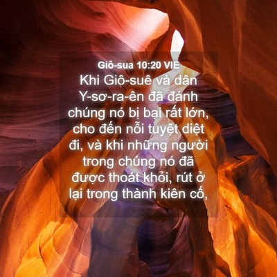 Picture 04 - Giô-sua 10:20 VIE - Khi Giô-suê và dân Y-sơ-ra-ên đã đánh - Bible Verse Picture