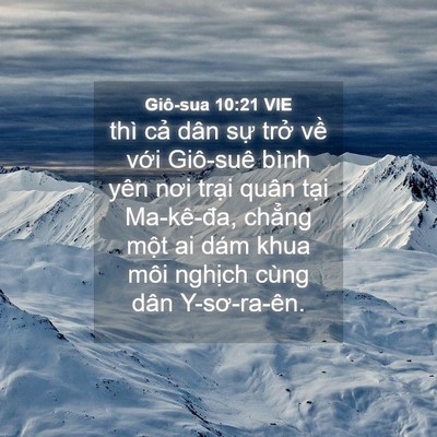 Picture 04 - Giô-sua 10:21 VIE - thì cả dân sự trở về với Giô-suê - Bible Verse Picture