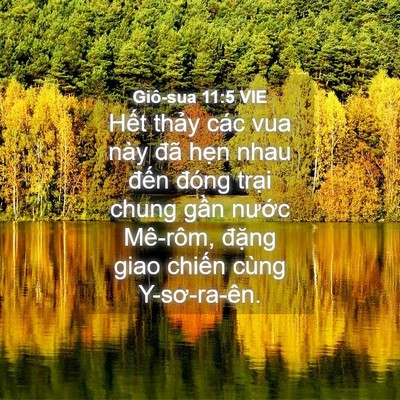 Picture 04 - Giô-sua 11:5 VIE - Hết thảy các vua này đã hẹn nhau đến - Bible Verse Picture