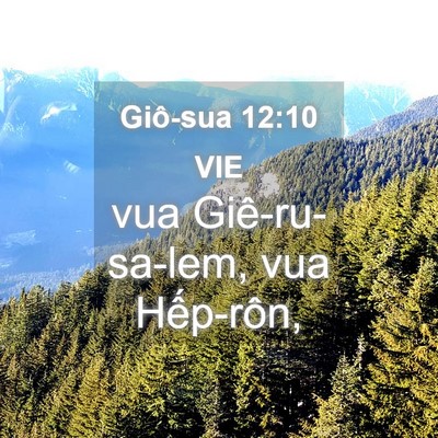 Picture 04 - Giô-sua 12:10 VIE - vua Giê-ru-sa-lem, vua - Bible Verse Picture