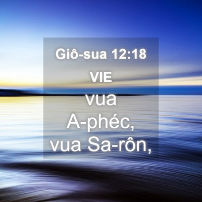 Picture 04 - Giô-sua 12:18 VIE - vua A-phéc, vua - Bible Verse Picture