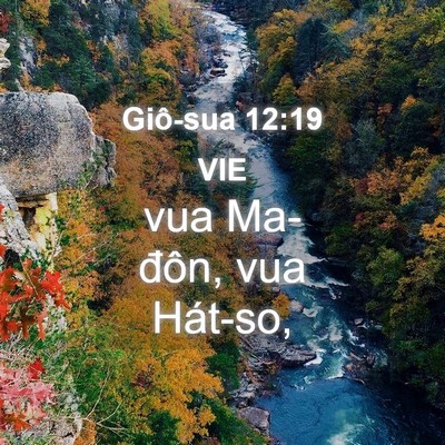Picture 04 - Giô-sua 12:19 VIE - vua Ma-đôn, vua - Bible Verse Picture