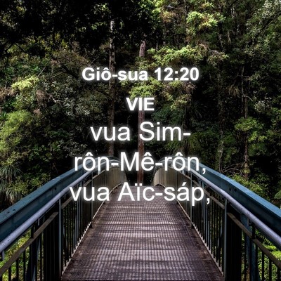 Picture 04 - Giô-sua 12:20 VIE - vua Sim-rôn-Mê-rôn, vua - Bible Verse Picture